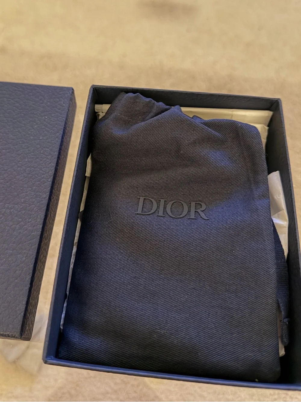 Dior Green Monogram Card Holder with Olive Accents